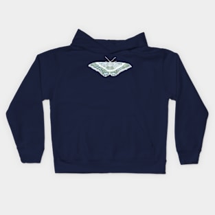 Blue and Grey Moth Kids Hoodie